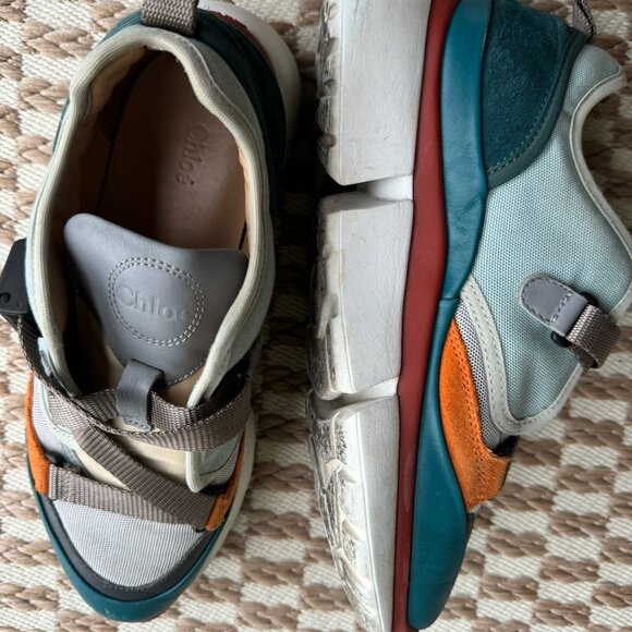 Chloe Like New Cute Sneakers Size 8 - Picture 4 of 12